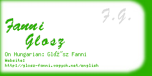 fanni glosz business card